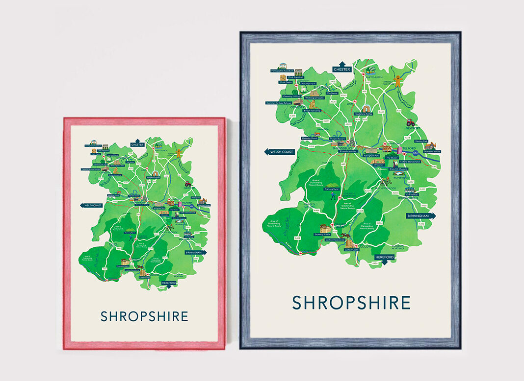 Celebrate Shropshire with a beautiful poster map